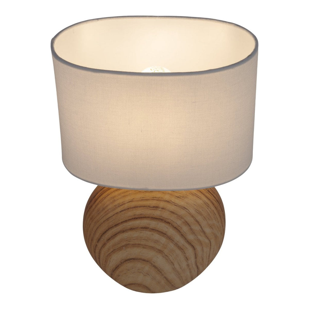 Liv · Houten tafellamp met linnen kap