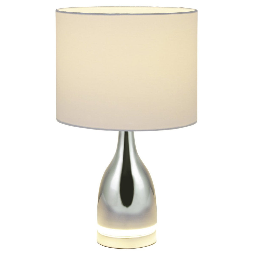 Liv · Metalen tafellamp — chroom