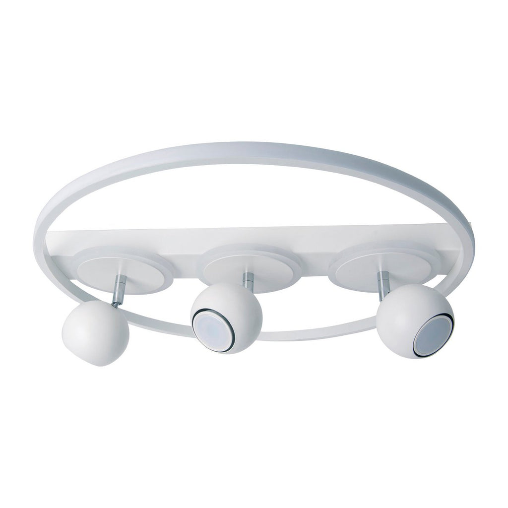 3 Spot LED -plafondlamp "Ronda" Ø 50 cm, gemaakt van metaal en plastic, wit, GU10, vlekken binnen