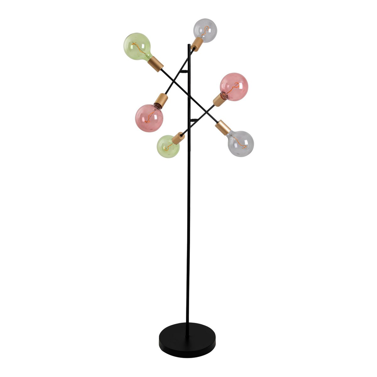 Liv · Houten vloerlamp — zwart