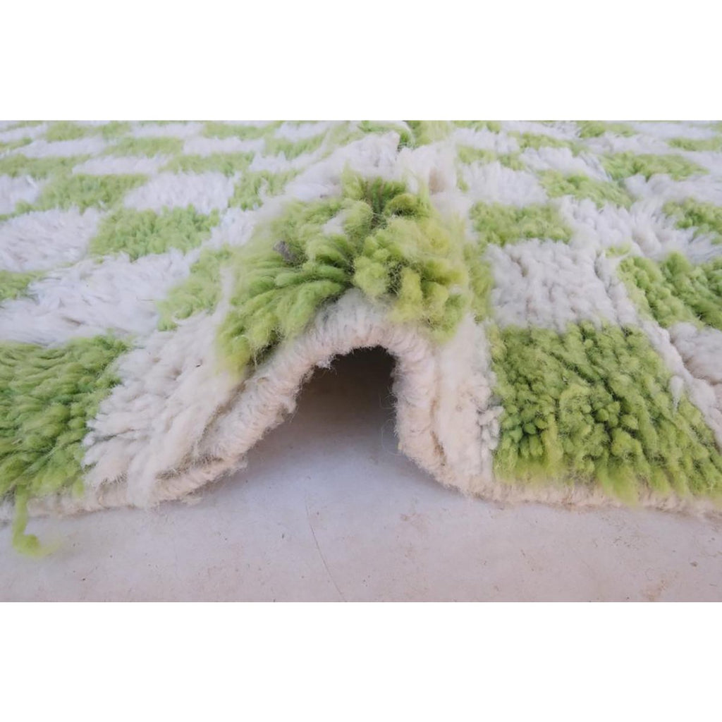 Berber wollen tapijt voor geruite wol 153 x 244 cm