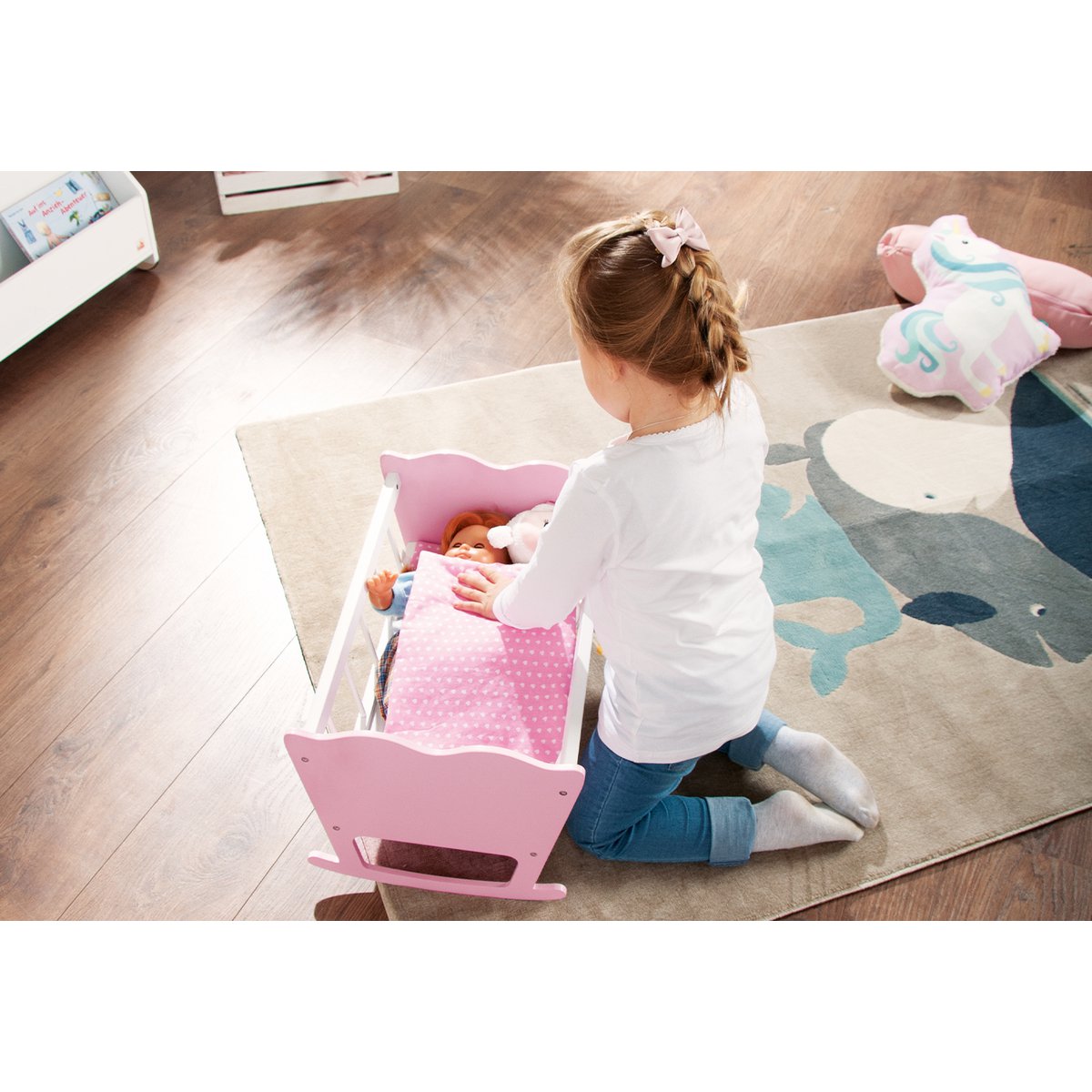 Dolls Cradle "Jasmine", 4 delen