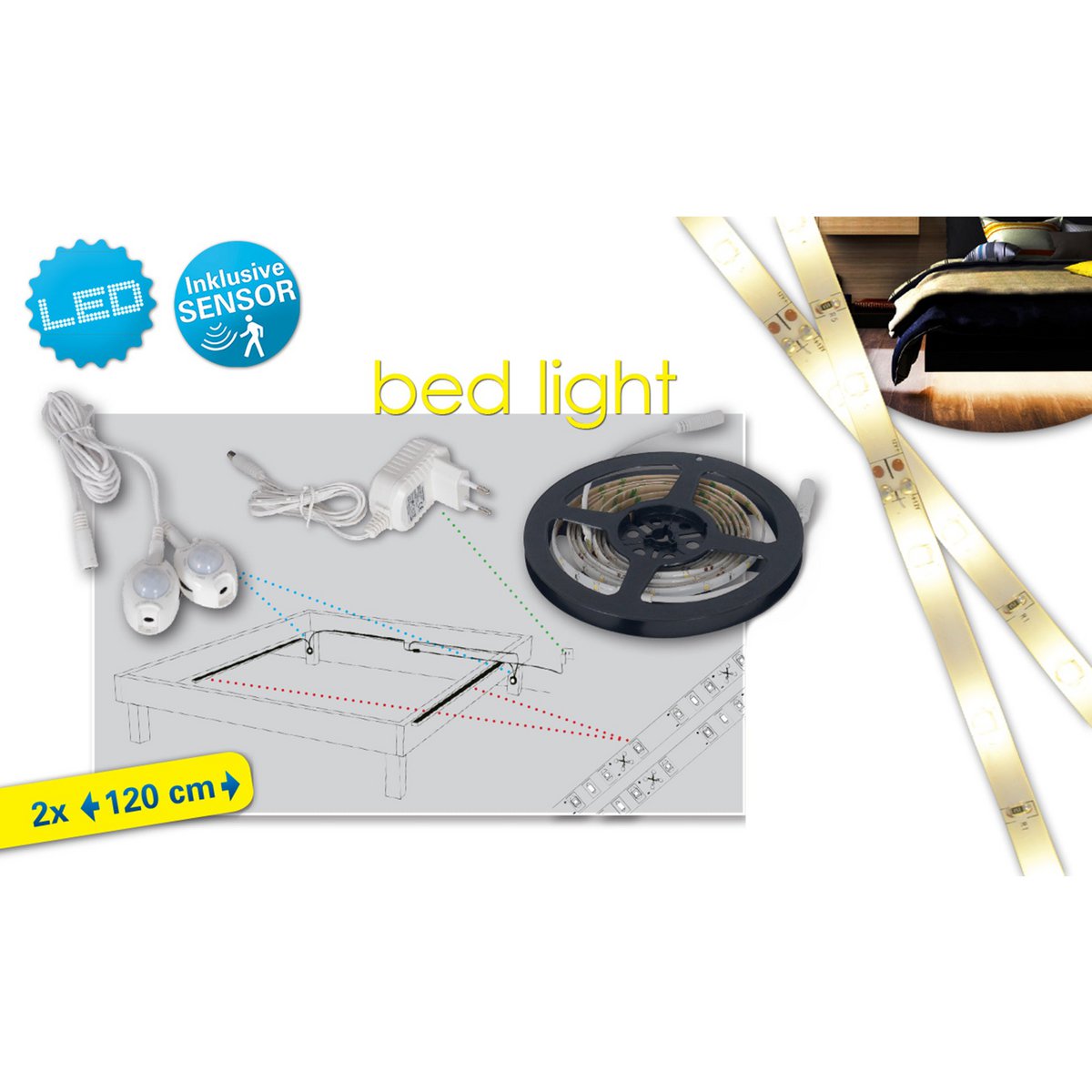 Led Bettlicht "Stripe" binnen