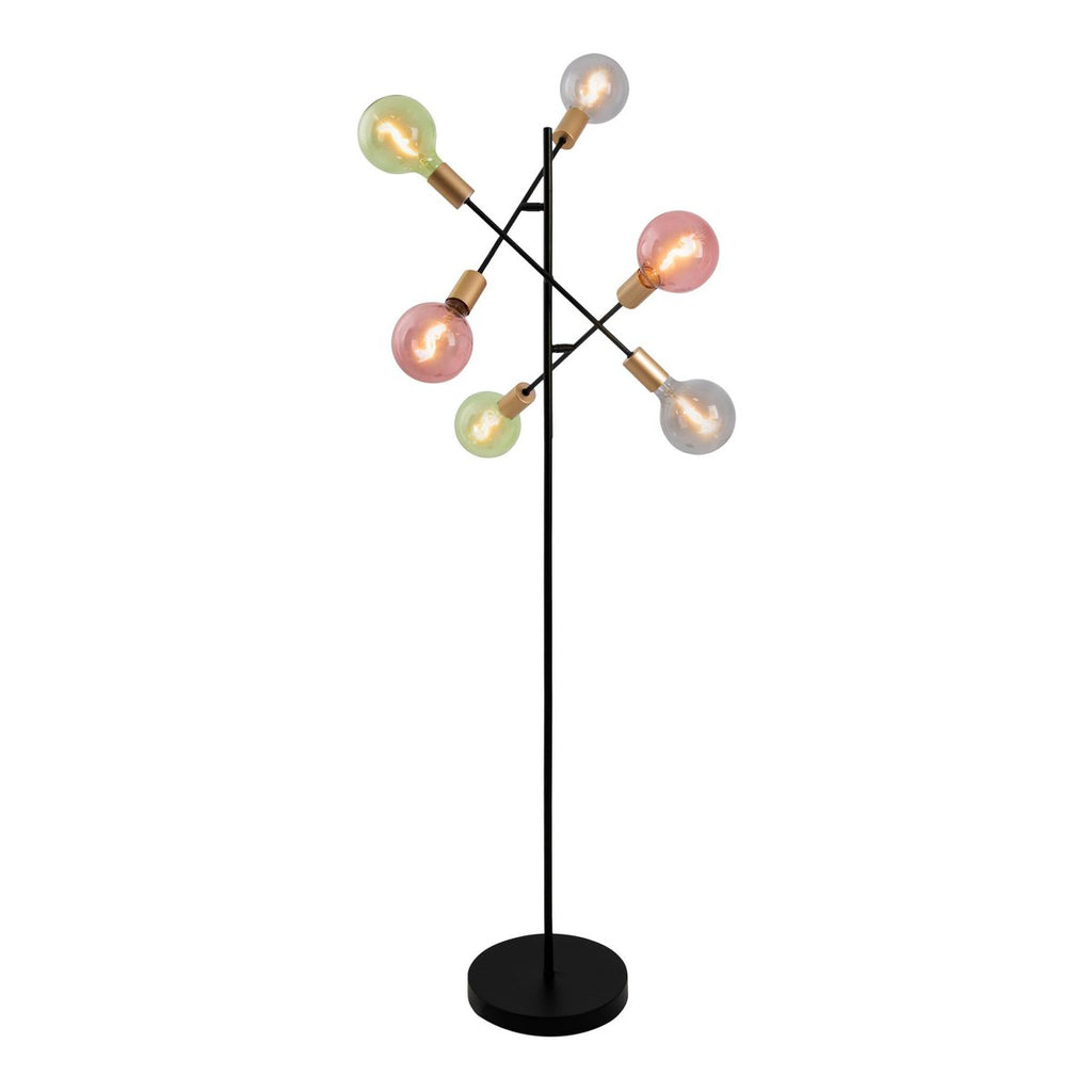 Liv · Houten vloerlamp — zwart