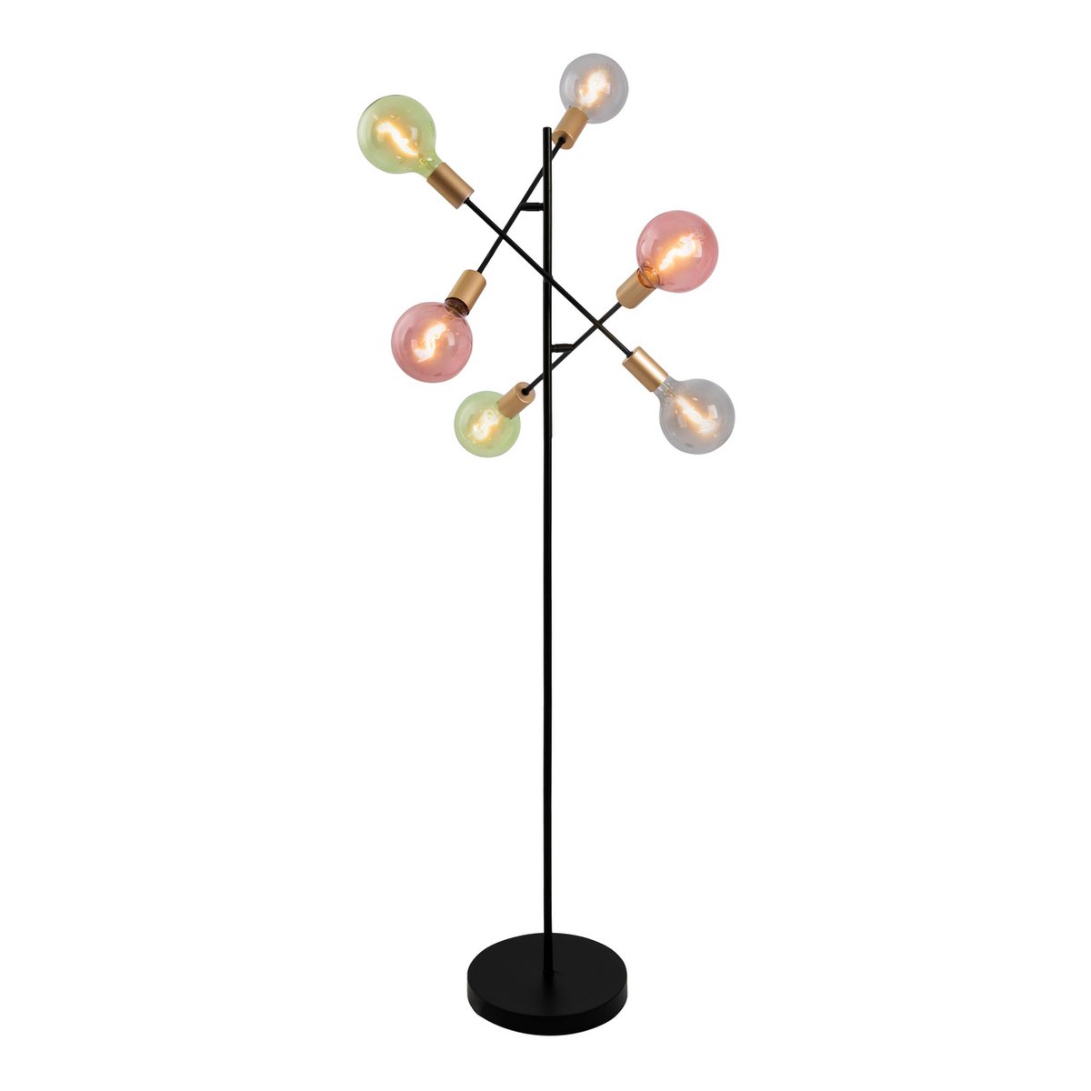 Liv · Houten vloerlamp — zwart