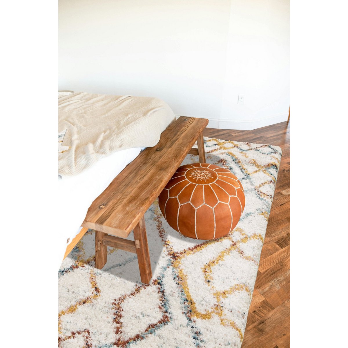 Zachte en volumineuze etnische ruige tapijten djemaa