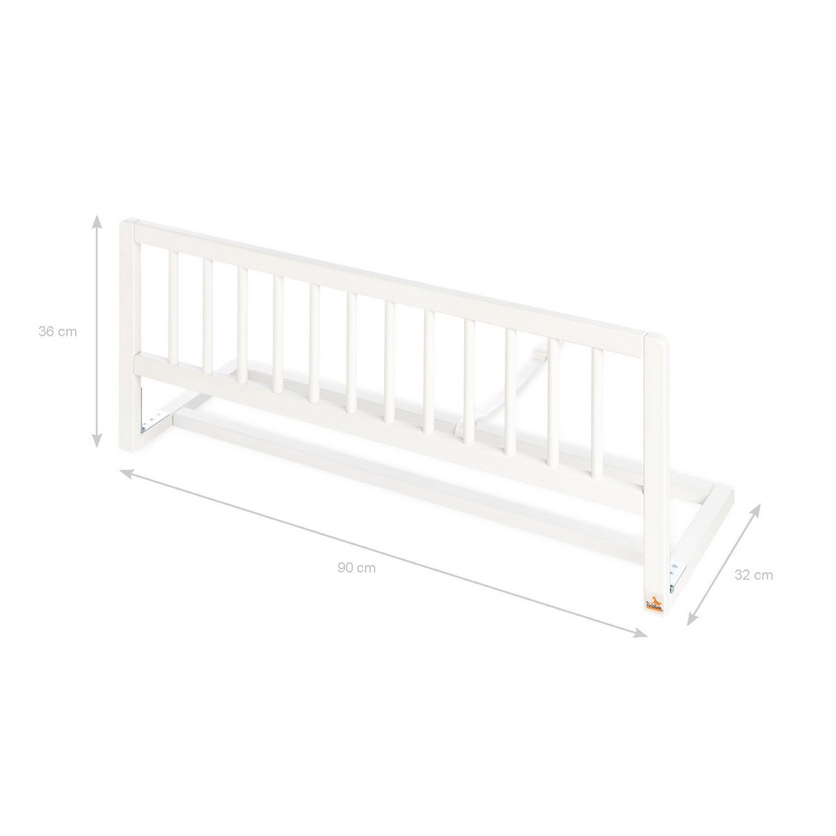 Bedwacht "klassiek", wit gelakt