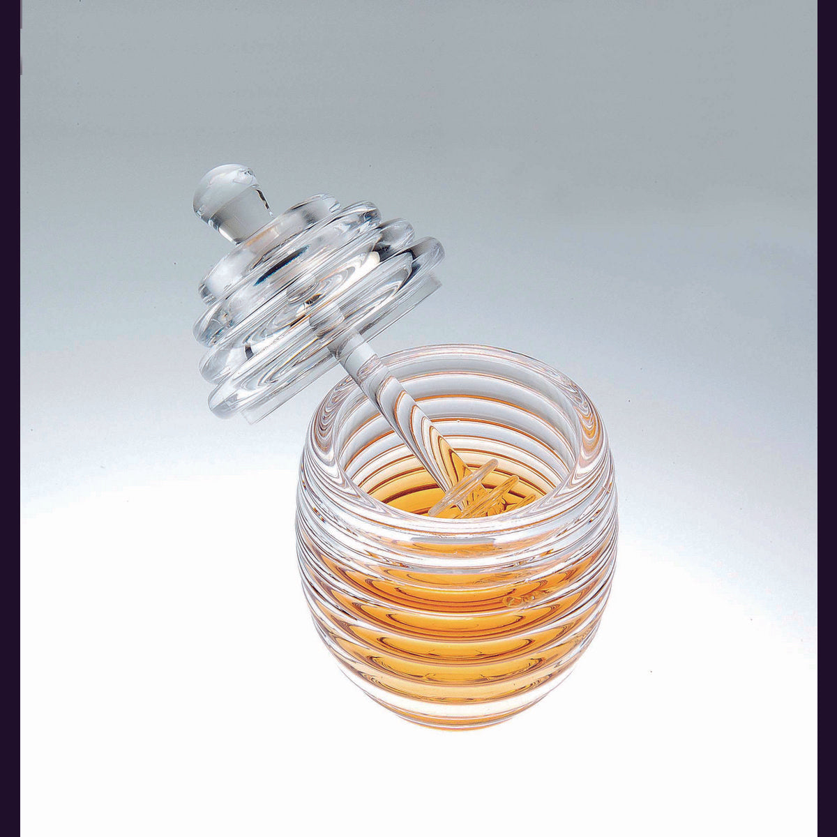 Honingpot met acryllepel 8,8x8,8x15 cm