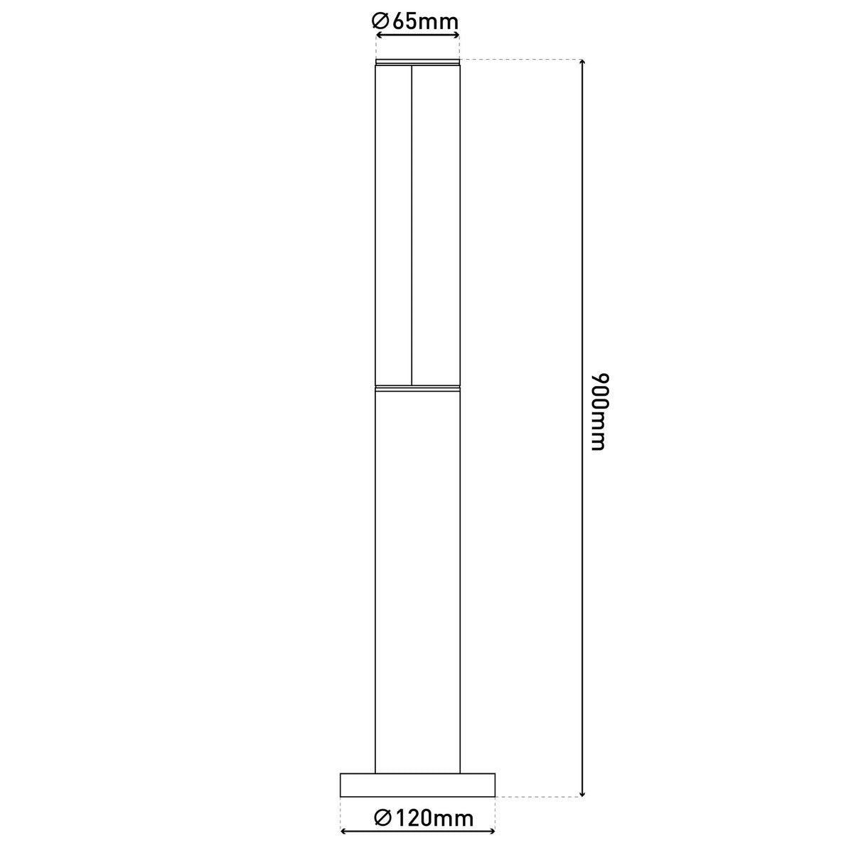 LED buitenlampen "flair" gemaakt van metaal en plastic in antraciet, met geïntegreerde LED