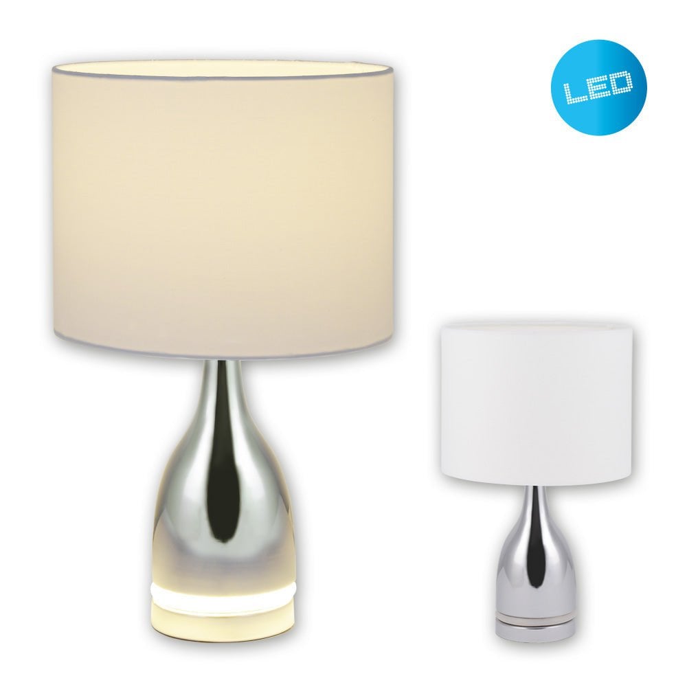 Liv · Metalen tafellamp — chroom