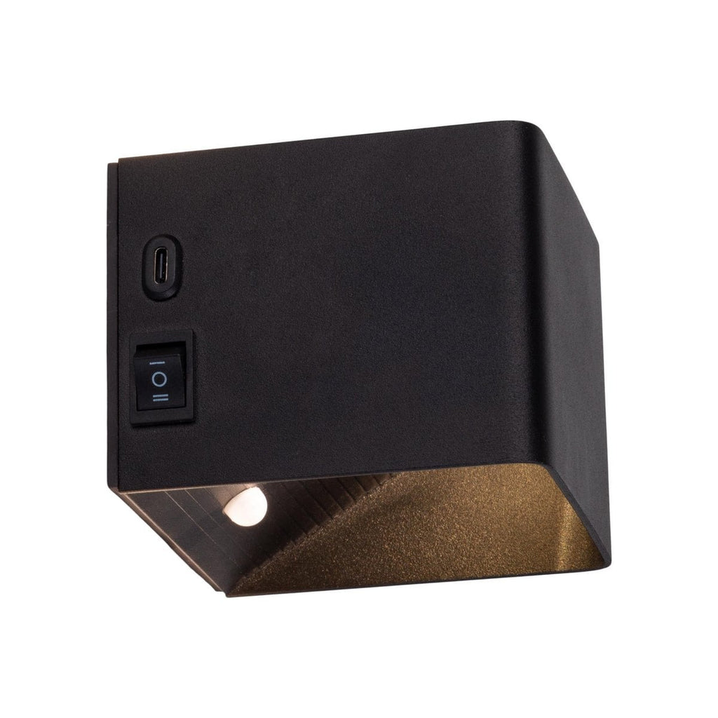Liv · Metalen wandlamp — zwart