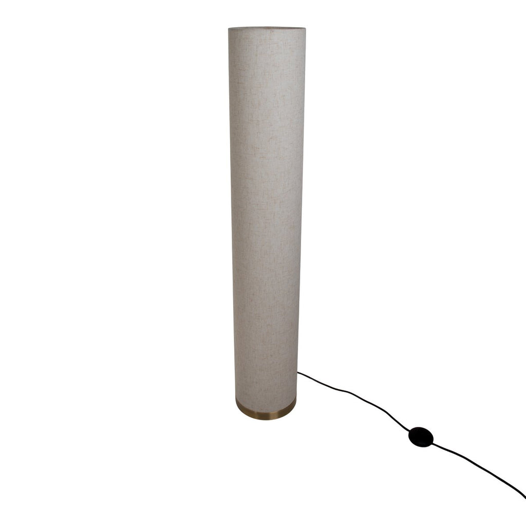 Staande lamp "Beate" Natuur van metaal en een tekstblazer in de natuur, E27 -aansluiting, vloerlamp voor eetkamer, woonkamer, gang of kantoor, ca. 110 cm hoog