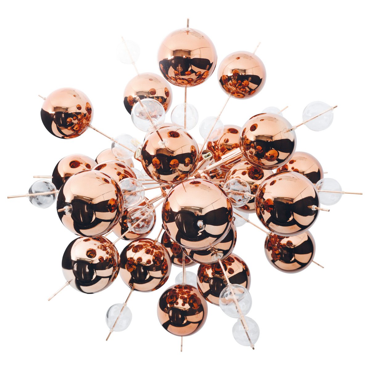 Hanger lamp "explosie" van metaal en glas, G9 -versies, hangende lamp voor eetkamer, woonkamer, gang of kantoor, Øca. 65 cm
