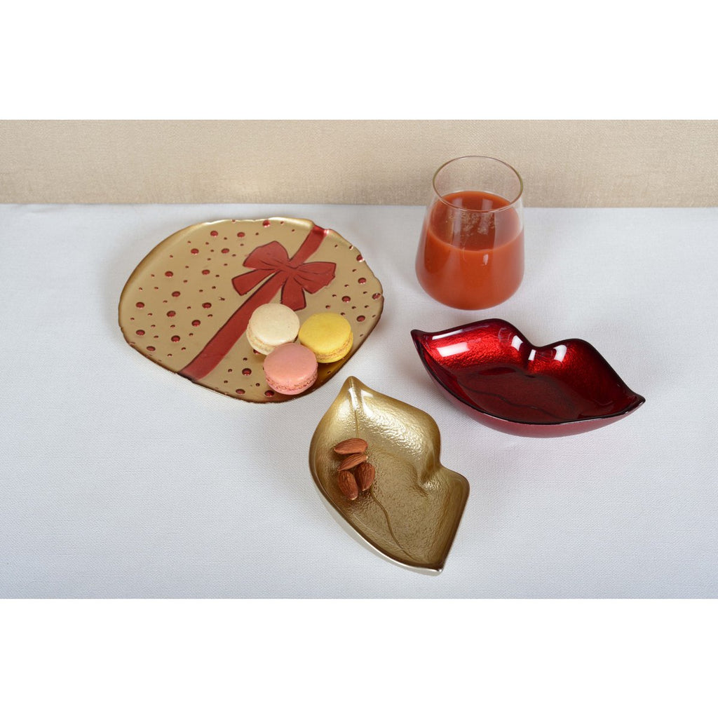 Glanzende rode mondbeker 17,5x4x4cm