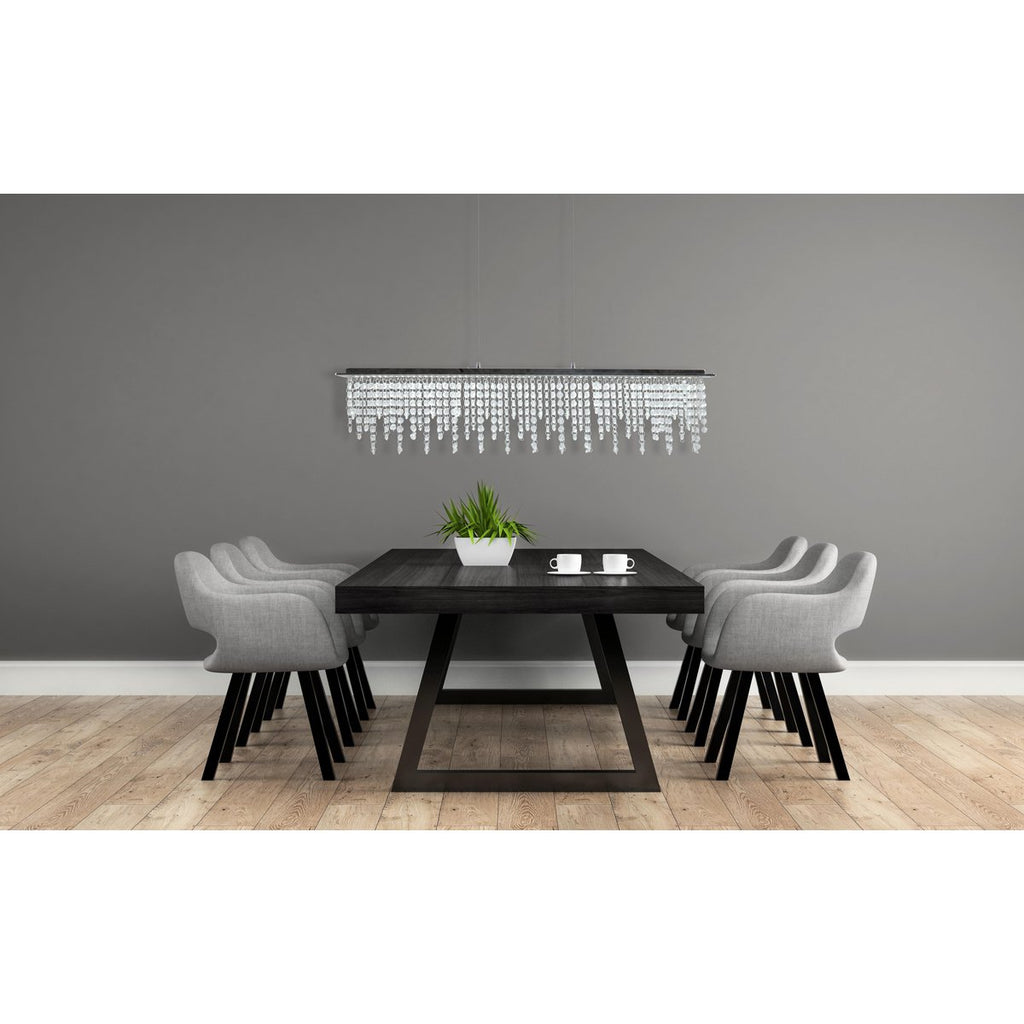 Liv · Houten hanglamp — chroom