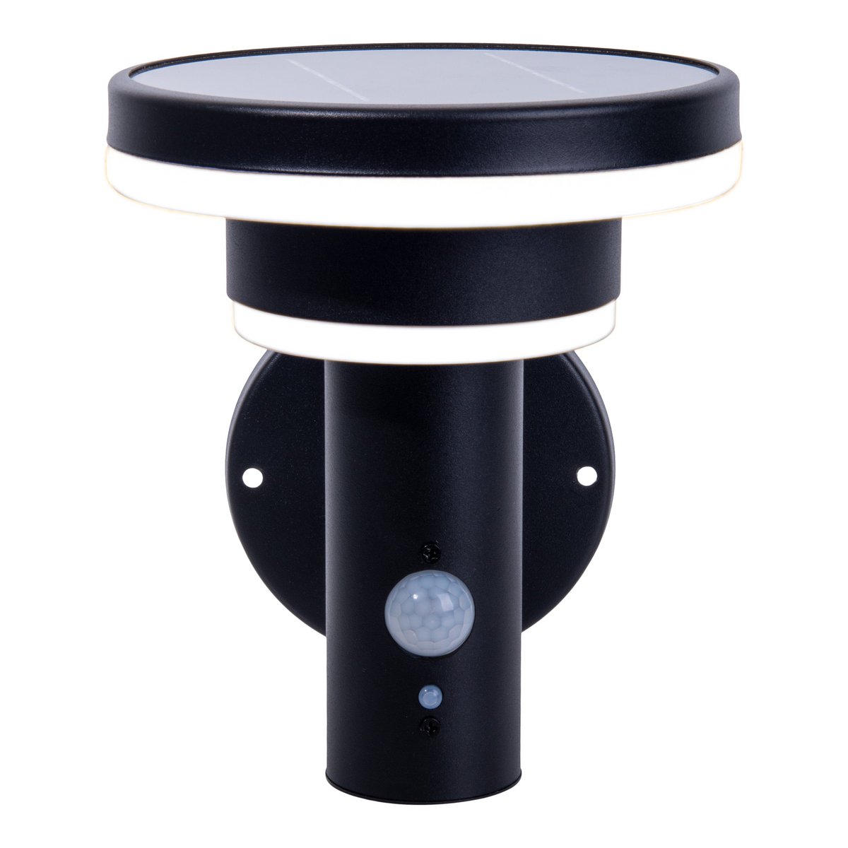 LED Solar Buitenwandlamp "Nora", voor buiten, wandlamp - metaal en plastic in het zwart, met geïntegreerde LED