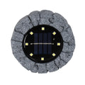 3 Set LED LED Solar-Floor-So-spit "Kian", voor buiten, plastic vloerlamp in grijs, met geïntegreerde LED