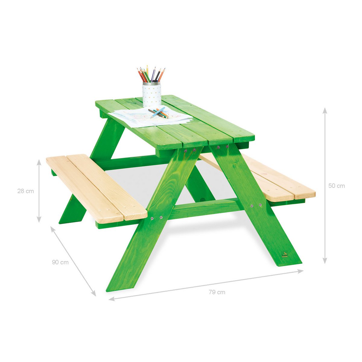 Picknickbank voor kinderen "Nicki For 4", Green