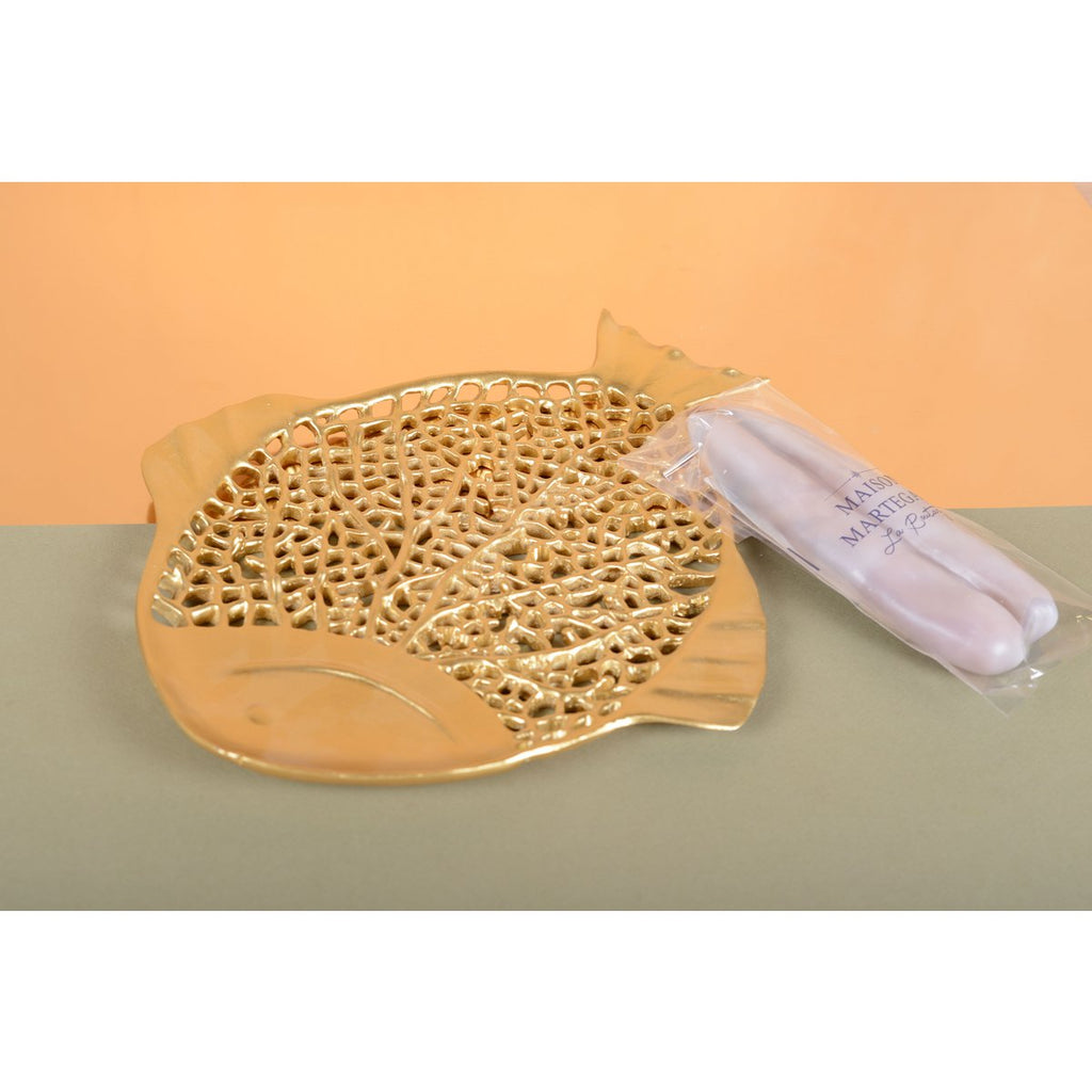 Decoratieve beker gouden vis 32x26x2cm