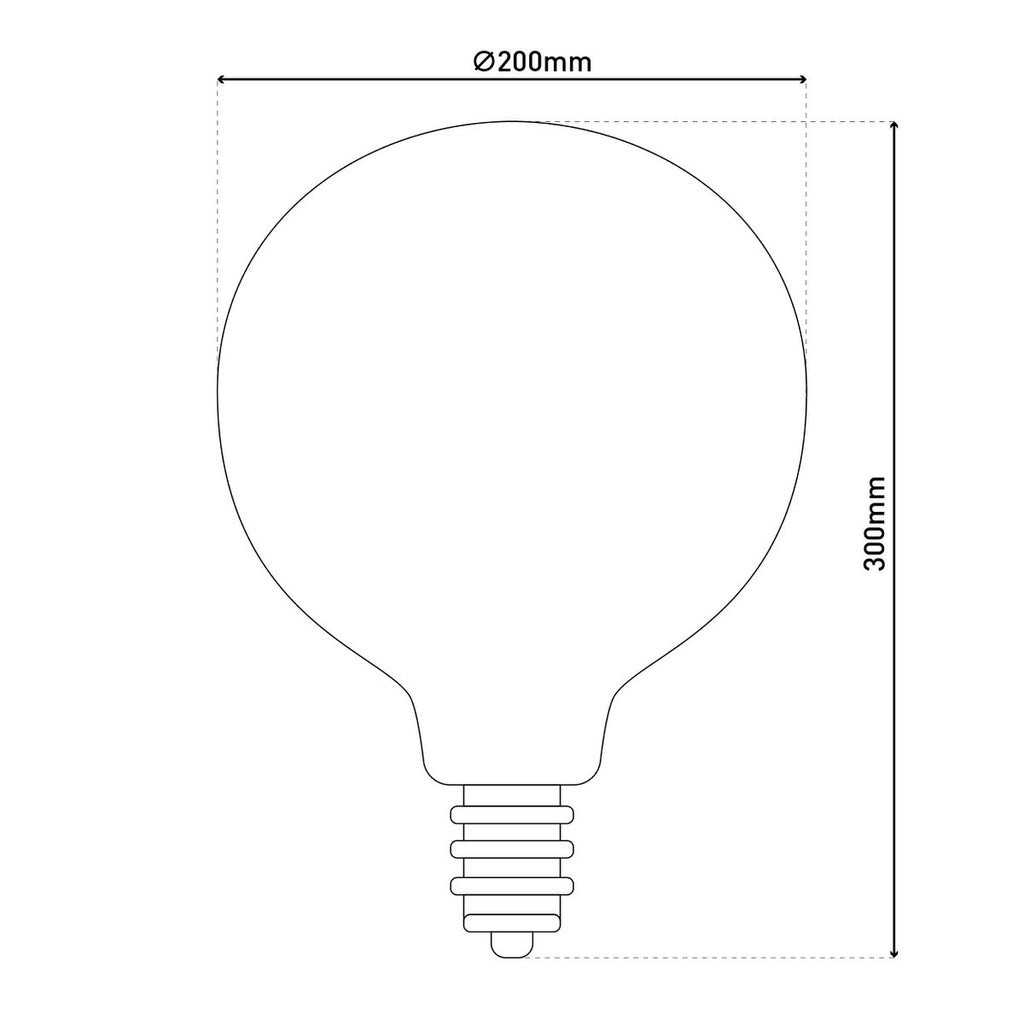 LED -lamp "Dilly Max", 5 watt, gloeilamp gemaakt van metaal en glas, warm wit, E27 Socket LED, decoratieve LED -lamp ca.