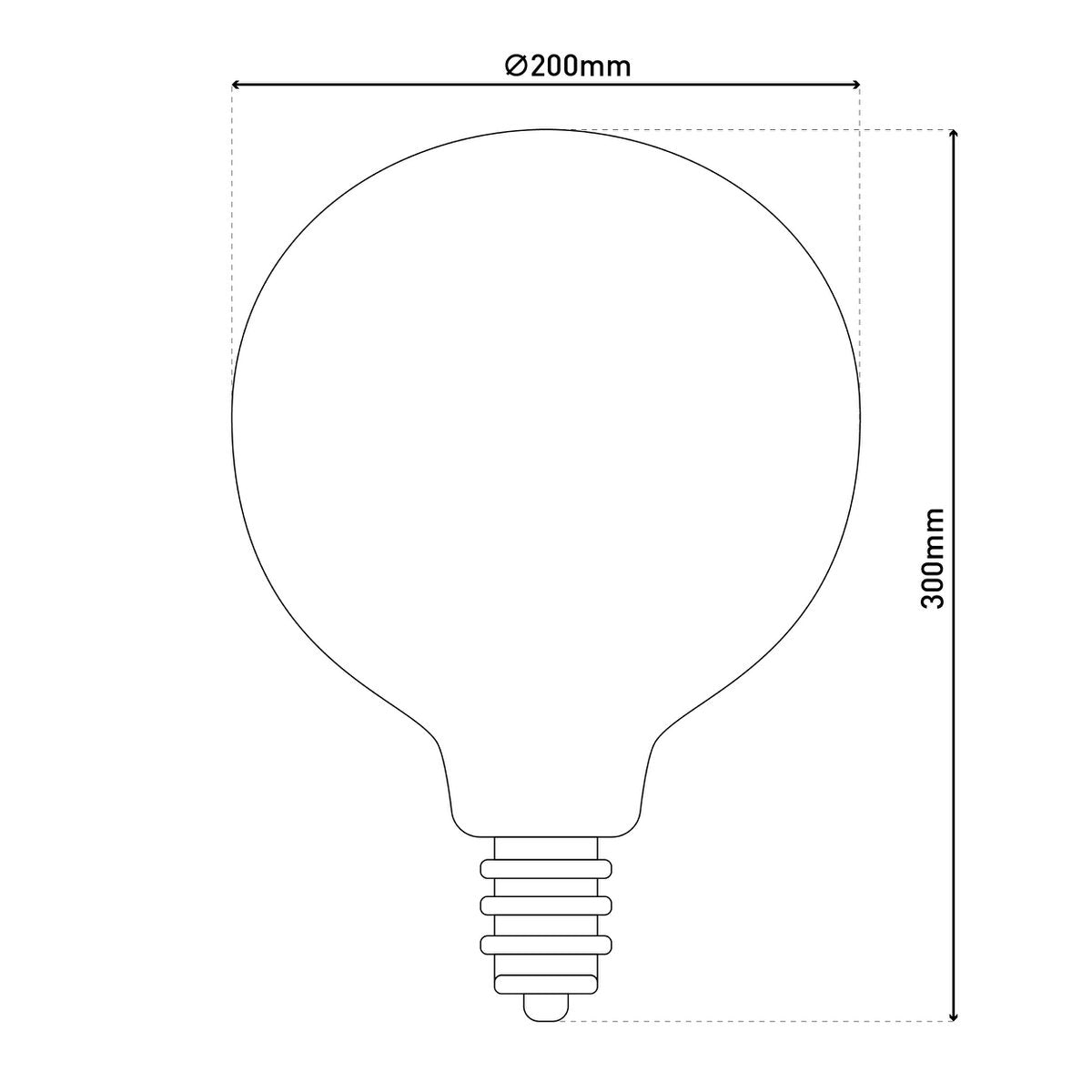 LED -lamp "Dilly Max", 5 watt, gloeilamp gemaakt van metaal en glas, warm wit, E27 Socket LED, decoratieve LED -lamp ca.