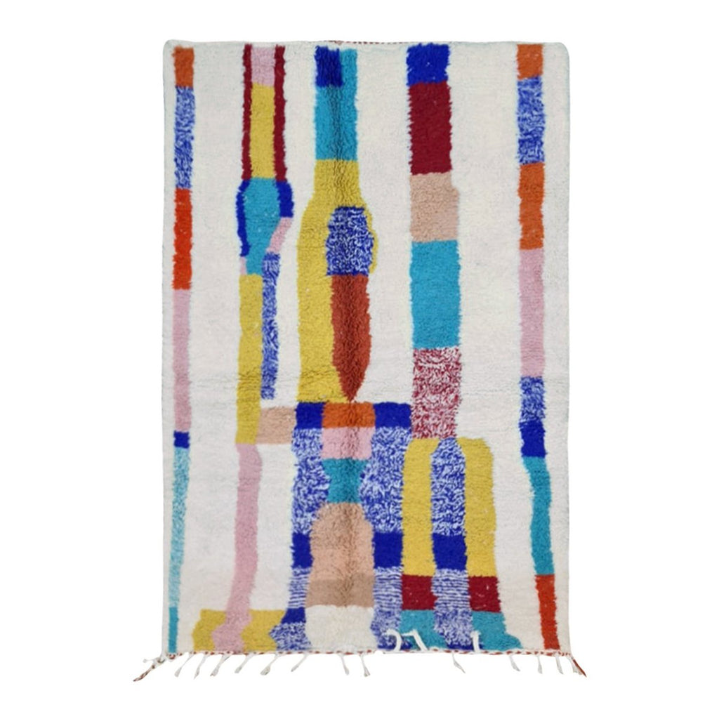 Authentiek zuiver wollen Berber vloerkleed 165 x 260 cm