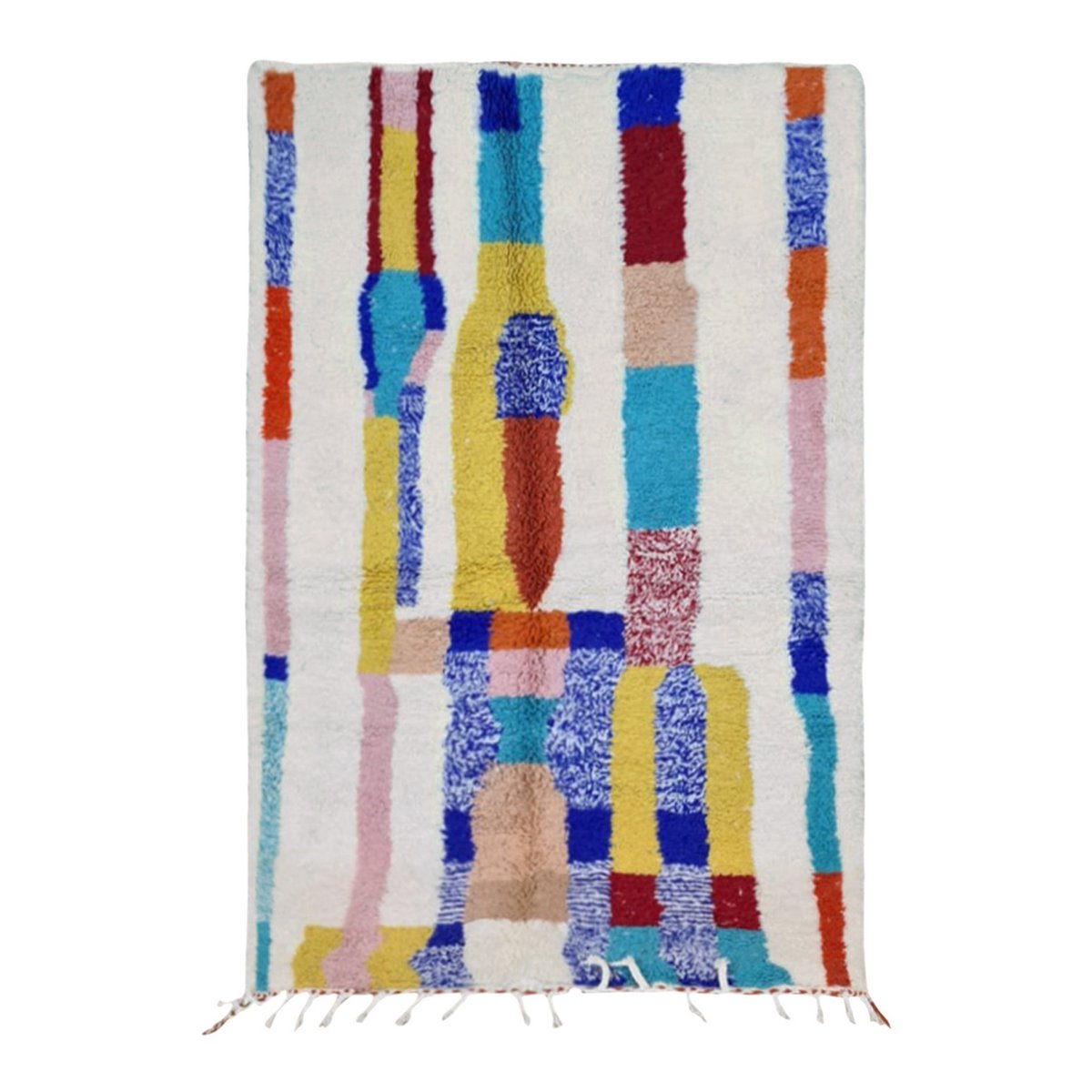 Authentiek zuiver wollen Berber vloerkleed 165 x 260 cm