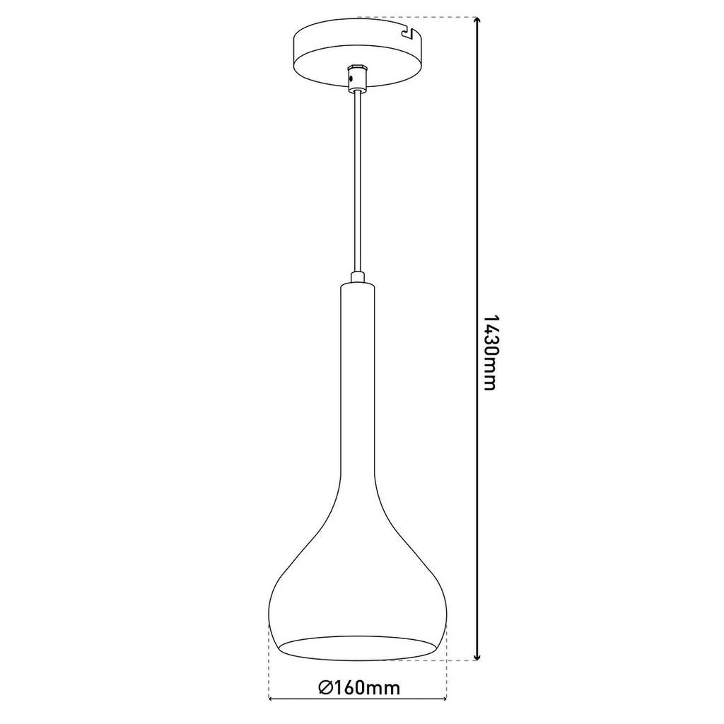 Liv · Glazen hanglamp — antraciet