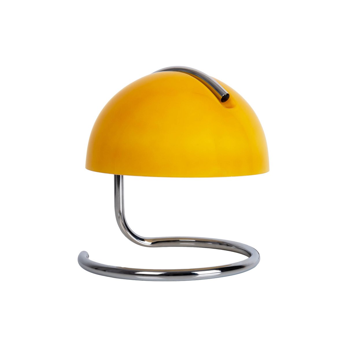 Liv · Houten tafellamp met linnen kap — chroom