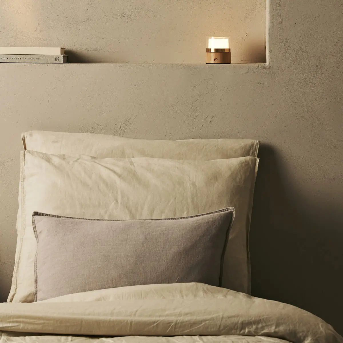 Leo Lichtbruine compacte oplaadbare lamp - hout, dimbaar licht