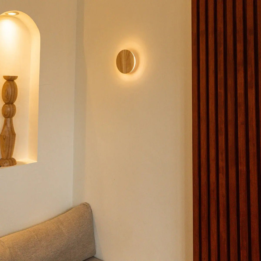 Lou lichtbruine draadloos wandlicht - oplaadbaar en dimbare aanraakregeling - 2700K warm licht