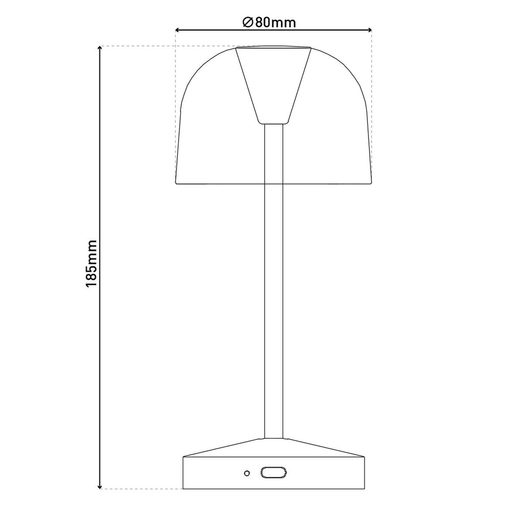 2-set LED-batterijtafellamp "Gomba" voor buiten en binnen, gemaakt van metaal en plastic in mint, 18,5 cm hoog