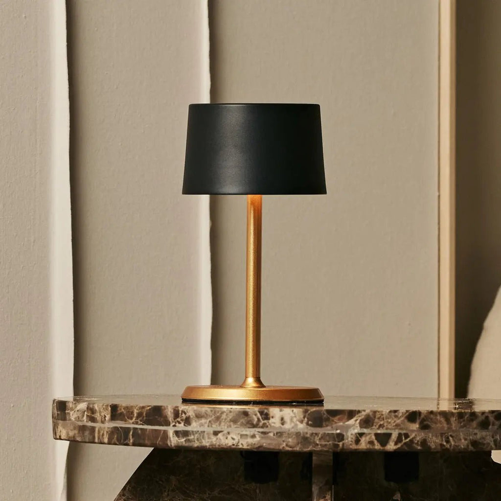 David Black & Gold oplaadbare tafellamp 2 op 1 met verstelbare hoogte - dimbaar en draadloos met 120 uur batterij