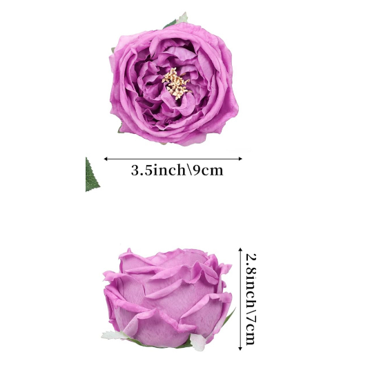 Enkele tak handgevoelde Austin roos 72cm hoog- lichtpaars