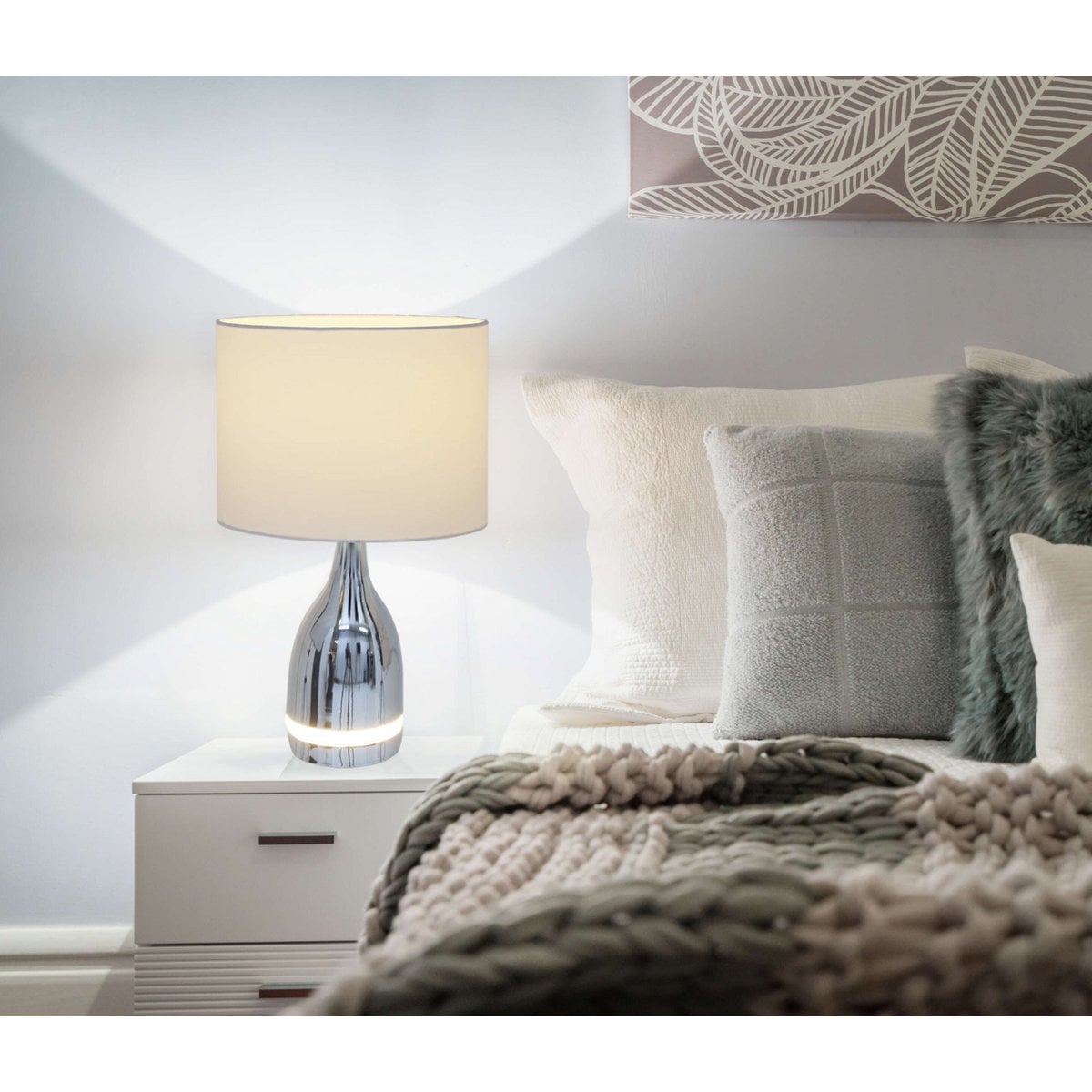 Liv · Metalen tafellamp — chroom