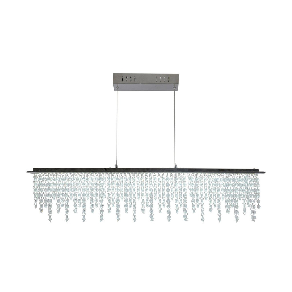 Liv · Houten hanglamp — chroom