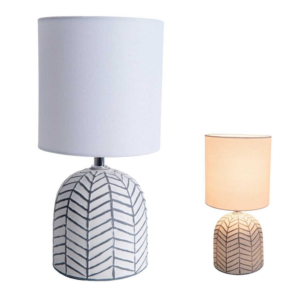 Liv · Houten tafellamp met linnen kap