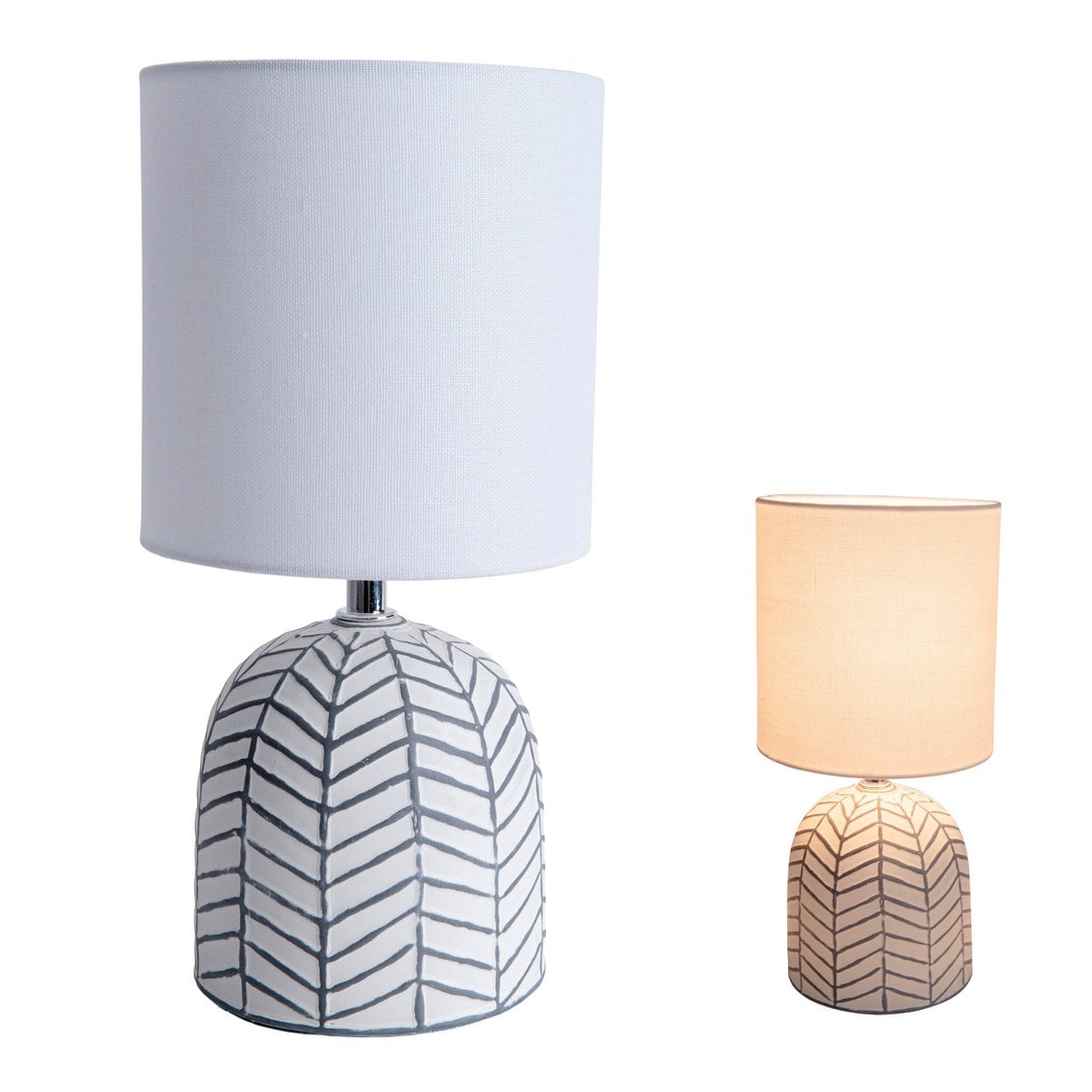 Liv · Houten tafellamp met linnen kap