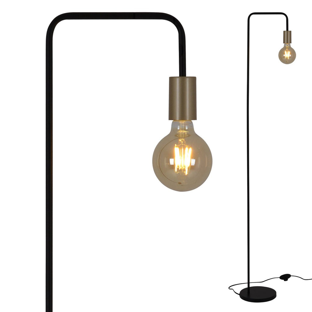 Liv · Houten vloerlamp — zwart