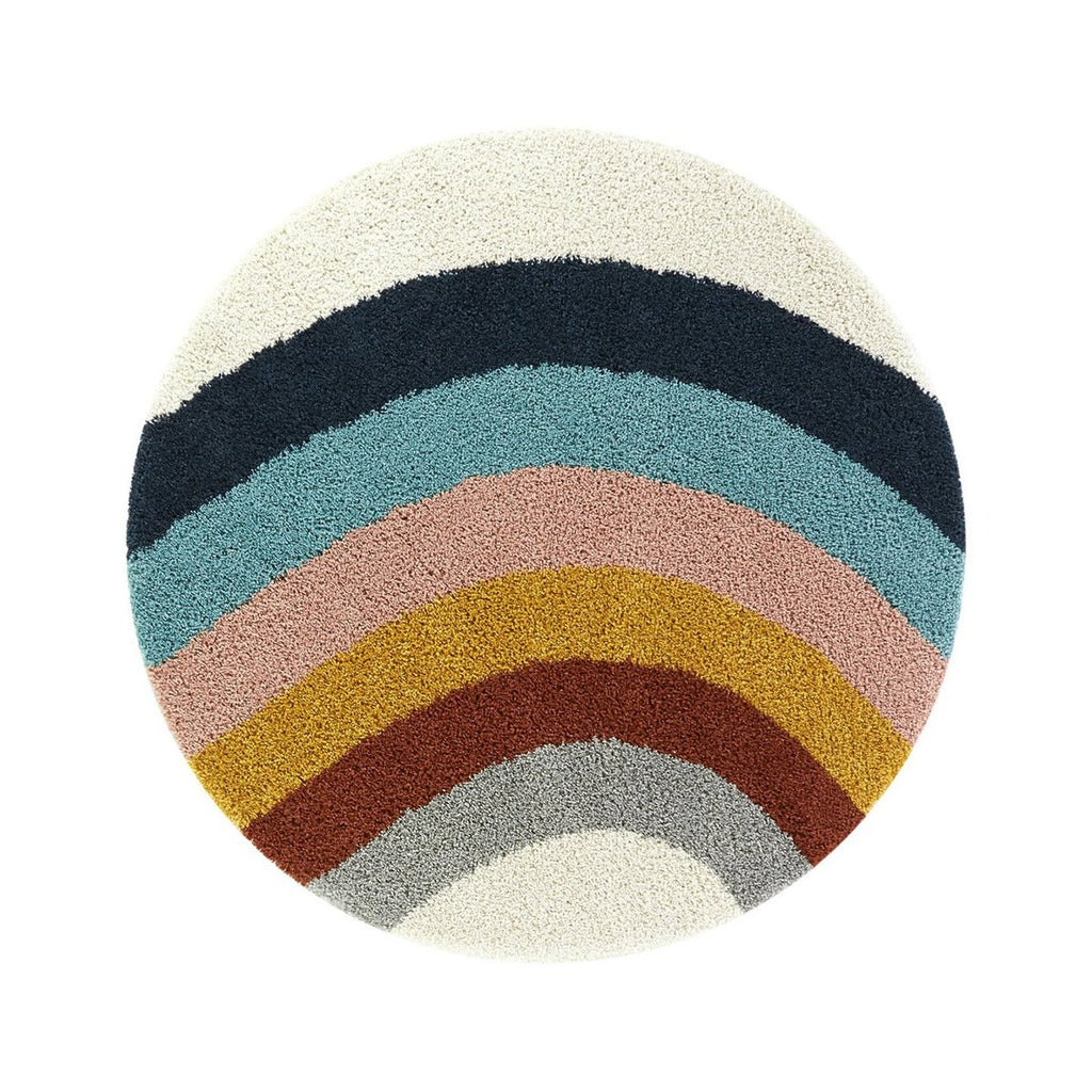 Dik en comfortabel rond kindervloerkleed COLORS