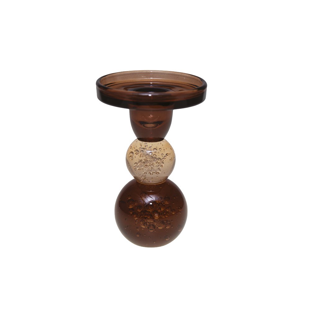 Moka en Amber Glass Bubbles 8.5x8.5x13cm