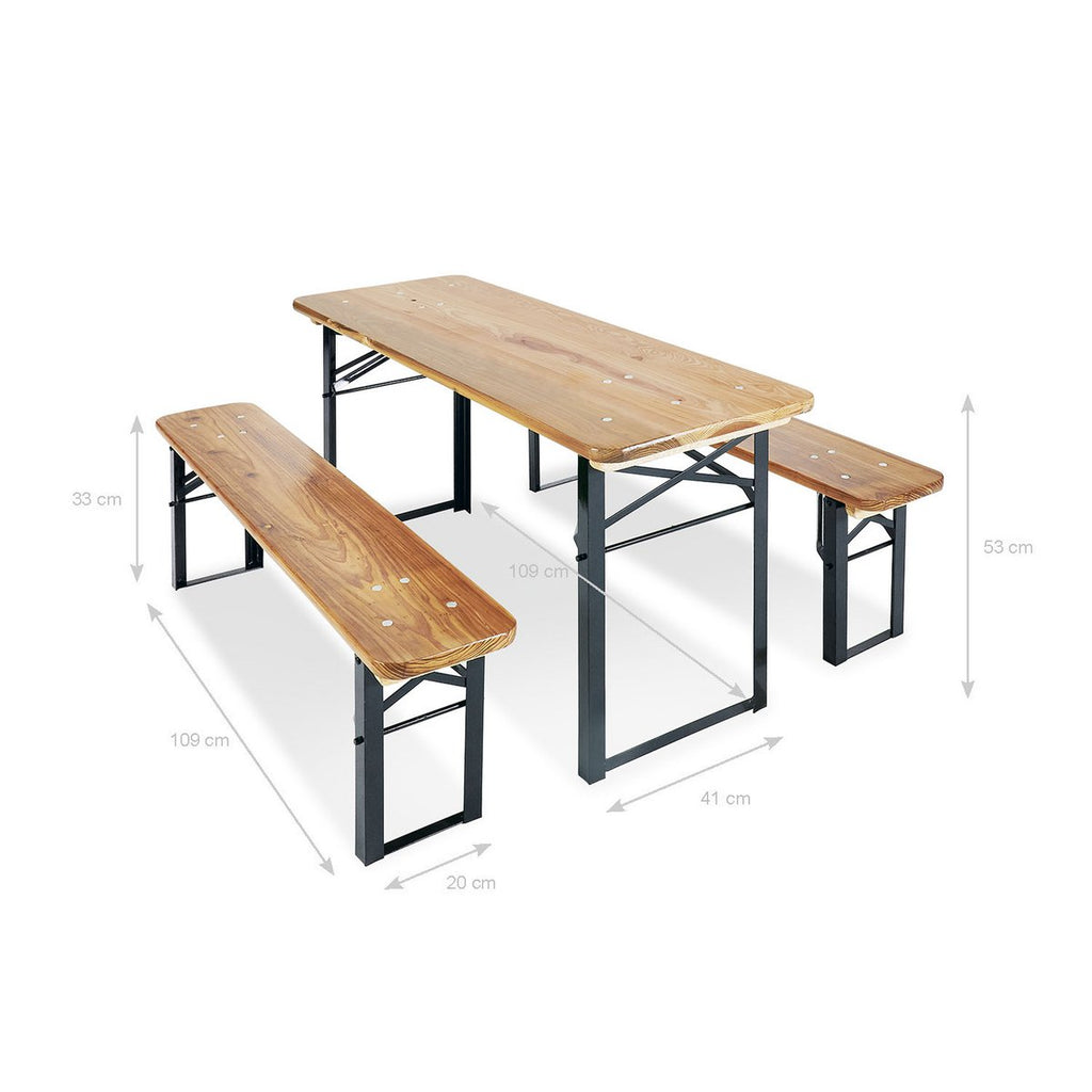 Kinderbank en tafel ingesteld voor buitenfestiviteiten "SEPP", 3 delen