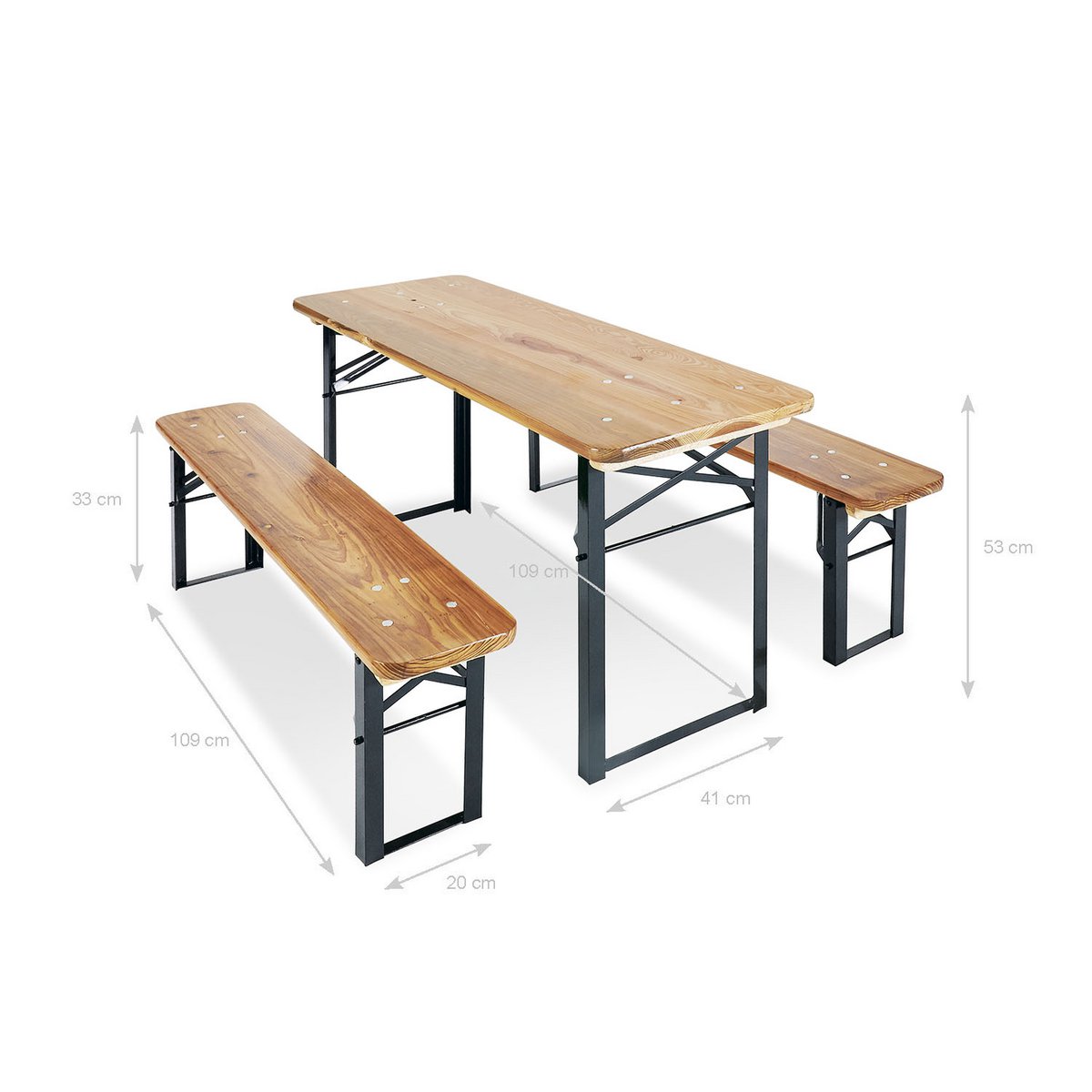 Kinderbank en tafel ingesteld voor buitenfestiviteiten "SEPP", 3 delen