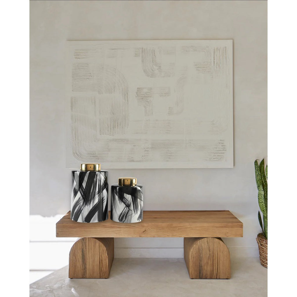 Keramieken pot Zwart wit goud Groot formaat