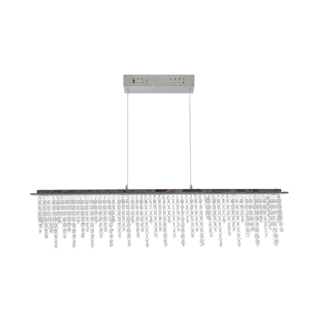 Liv · Houten hanglamp — chroom