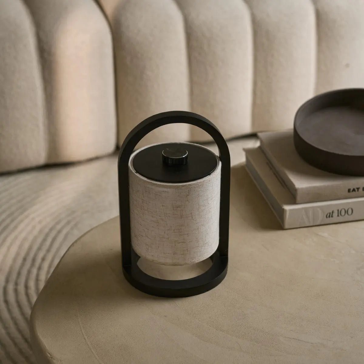 River Black draadloze houten lamp – Oplaadbaar en dimbaar