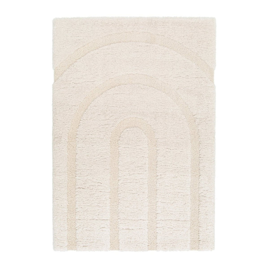 Dikke ruige tapijt in gerecycled polyester met arcadia -reliëf