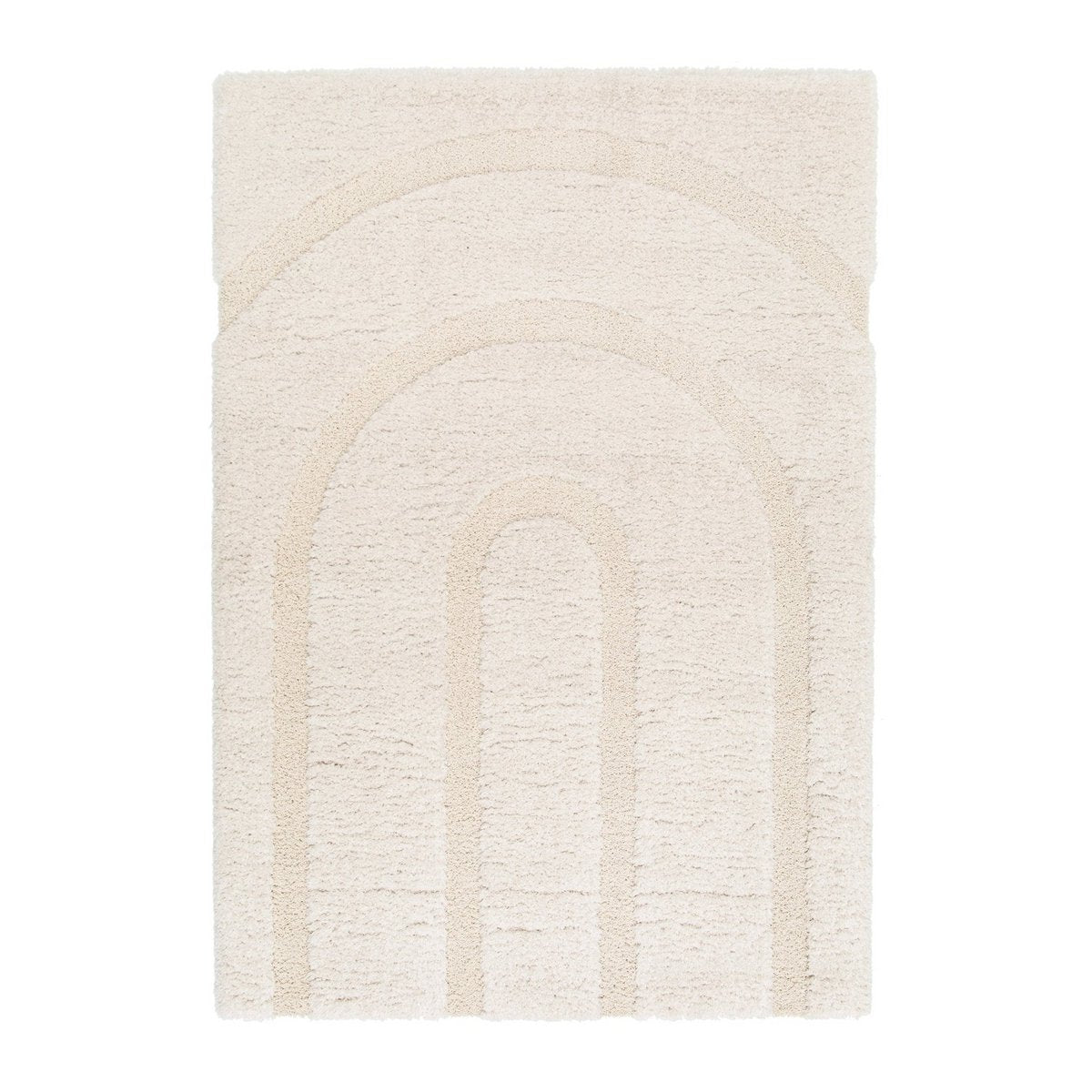 Dikke ruige tapijt in gerecycled polyester met arcadia -reliëf