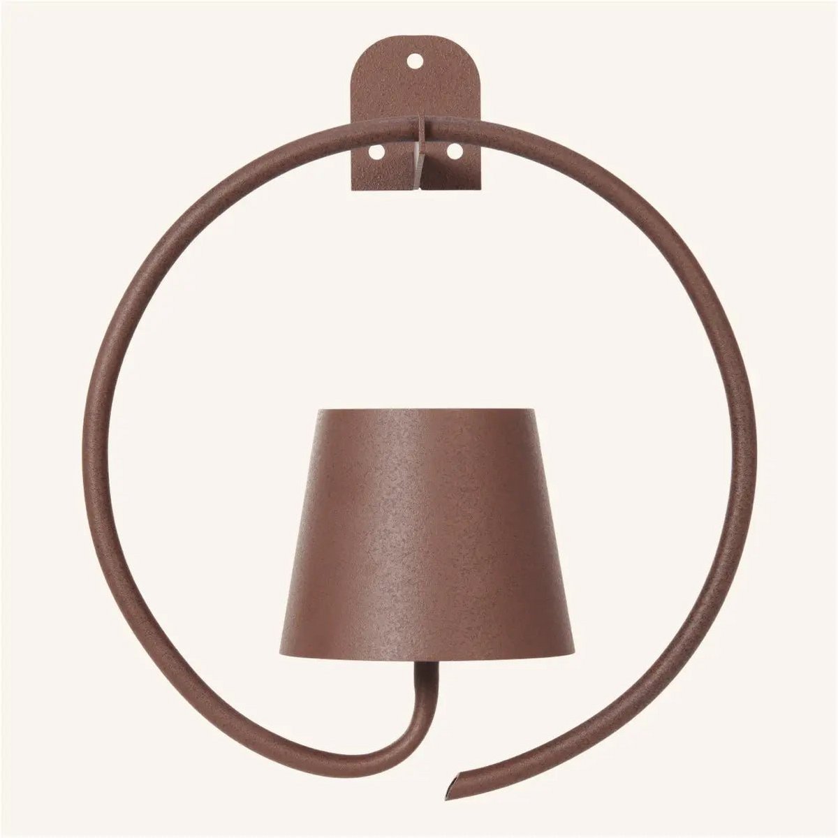 Cielo donkerbruine oplaadbare metalen wandlamp – draadloos, dimbaar en stijlvol