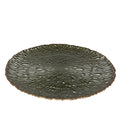 Groene serviceplaat met 33 cm vergulde rand